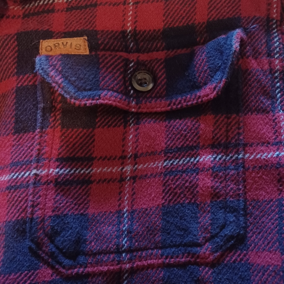 Orvis Red and Blue Plaid Shirt Jacket - Picture 6 of 8